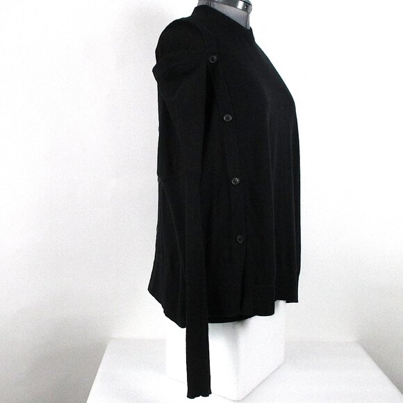 ALLSAINTS "RIA" COLD SHOULDER SIDE BUTTON SWEATER - Picture 4 of 14